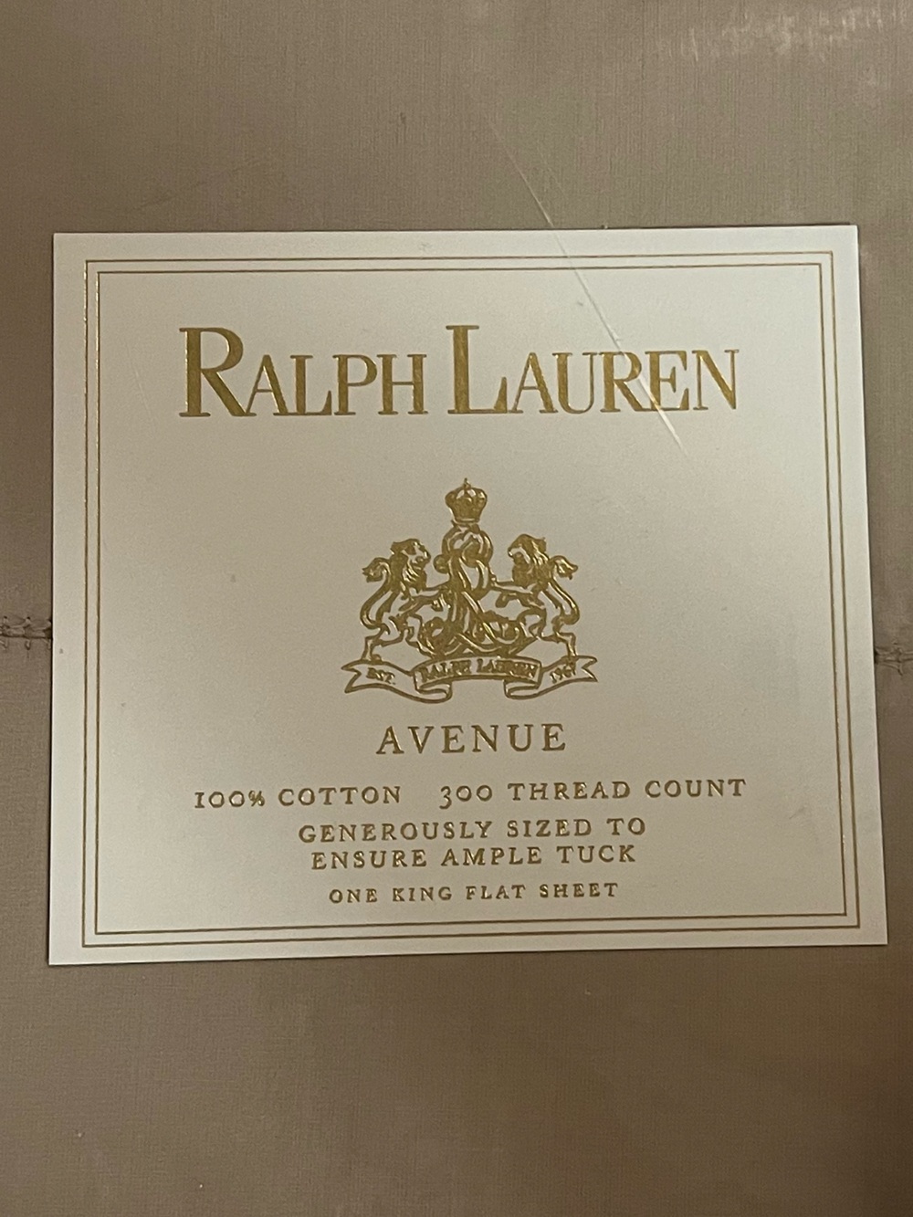 Ralph Lauren Stone Taupe Sheet Set - Solid Neutral Bedding